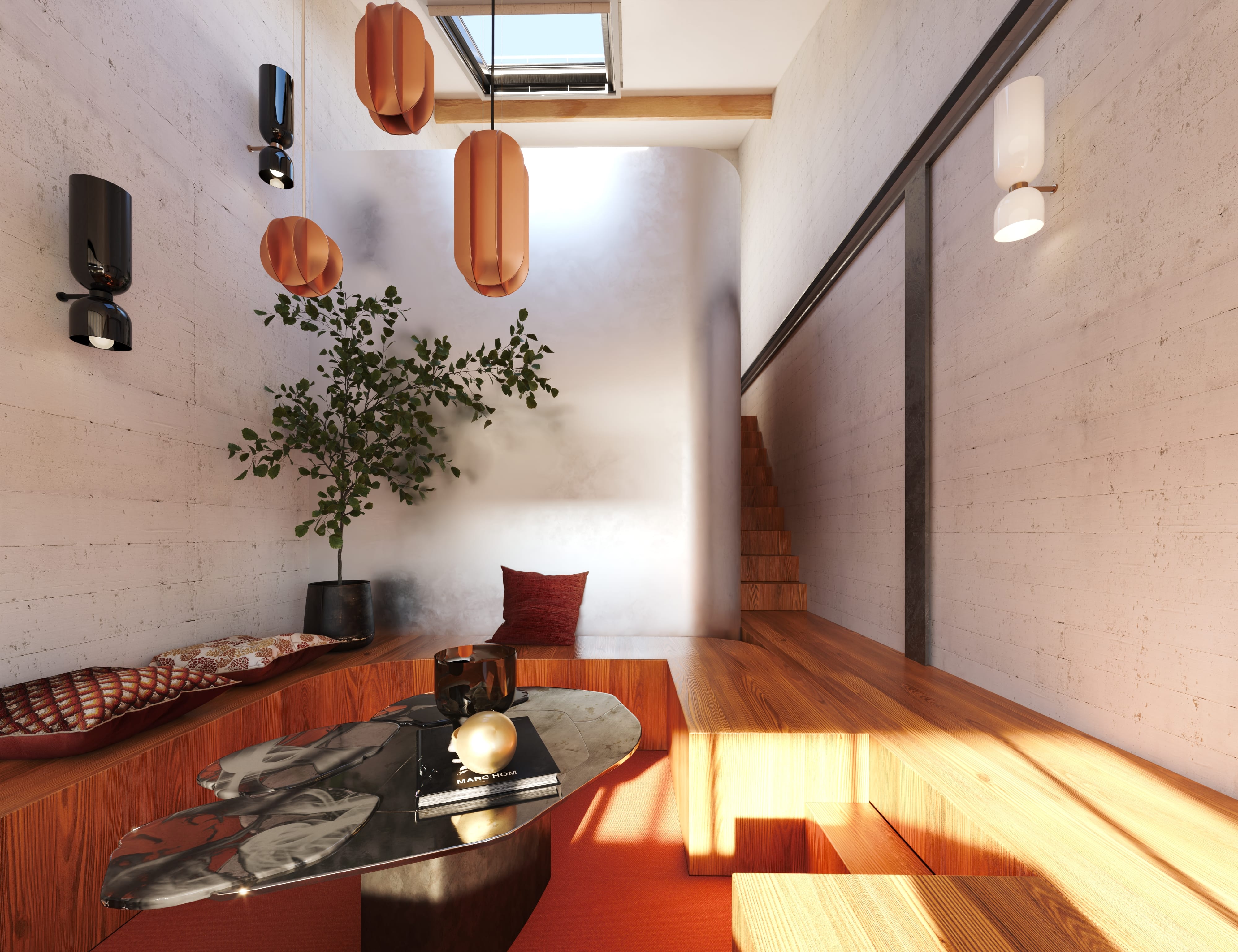 1 Dépendance en 2 Airbnb - Salon – 01 - Architecture intérieur Rennes